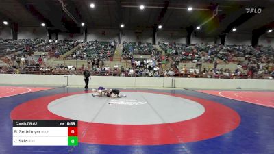 105 lbs Consi Of 8 #2 - Brandon Settelmyer, Bluff Wrestling Club vs Jestin Seiz, Level Up Wrestling Center