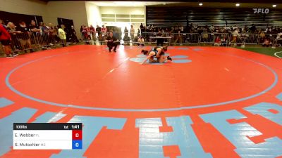 100 lbs Consi Of 16 #2 - Emerson Webber, FL vs Summer Mutschler, MD