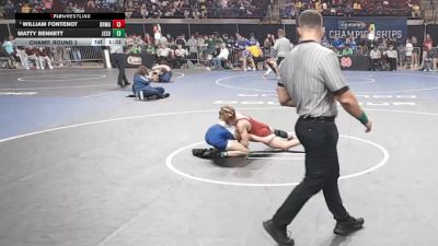 D 1 106 lbs Champ. Round 2 - William Fontenot, Brother Martin vs Matty Bennett, Jesuit