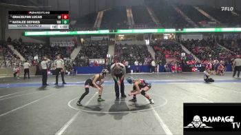 90 lbs Cons. Round 3 - Natalee DeFries, Turner vs Gracelynn Lucas, Lucas Wrestling