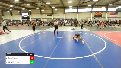 98 lbs Rr Rnd 3 - Julian Carrillo, Bagdad Copperheads WC vs Jax Molesky, Trybe