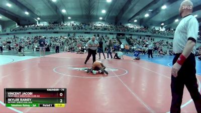 75 lbs 1st Place Match - Vincent Jacobi, Team Owls Wrestling Club-AA vs Skyler Rainey, Victory Wrestling-AAA