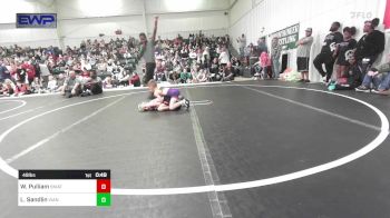 49 lbs Semifinal - Weston Pulliam, Skiatook Youth Wrestling vs Luke Sandlin, Vian Wrestling Club