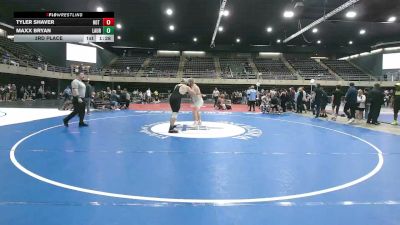 285 lbs 3rd Place - Tyler Shaver, Hot Springs vs Maxx Bryan, Laurel