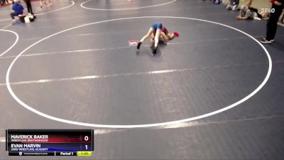 106 lbs Semifinal - Maverick Baker, Wrestling Brotherhood vs Evan Marvin, JARO Wrestling Academy