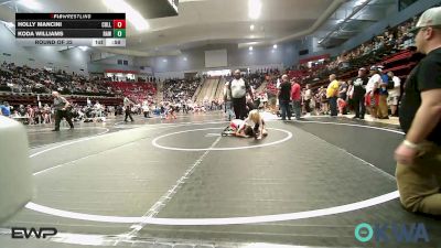 46 lbs Round Of 32 - Holly Mancini, Collinsville Cardinal Youth Wrestling vs Koda Williams, Raw Wrestling Club