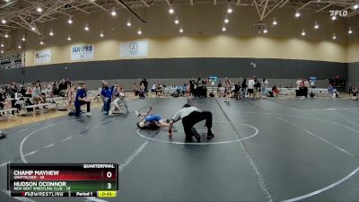 48 lbs Quarterfinal - Champ Mayhew, Unattached vs Hudson OConnor, New Kent Wrestling Club