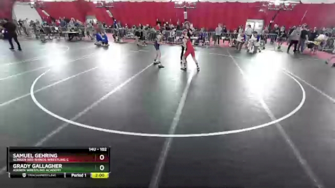 102 lbs Cons. Round 2 - Samuel Gehring, Slinger Red Rhinos Wrestling C ...