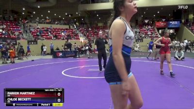 143 lbs Round 2 - Parker Martinez, OK vs Chloe Beckett, OK