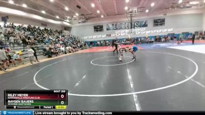 100 lbs 2nd Place Match - Riley Meyer, Diamondville Wrestling Club vs Raygen Bauers, Wyoming Unattached