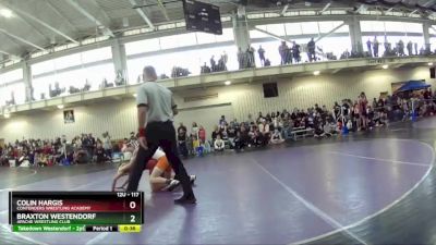 117 lbs Cons. Round 4 - Braxton Westendorf, Apache Wrestling Club vs Colin Hargis, Contenders Wrestling Academy