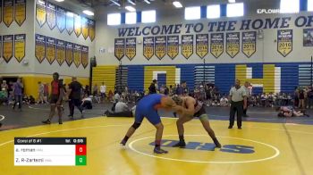 195 lbs Consi Of 8 #1 - Alessandro Roman, Hialeah Miami Lakes Senior High School vs Zideen Ruiz-Zartemi, Hialeah Miami Lakes Senior High School