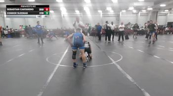 98 lbs Round 5 (10 Team) - Connor Sleeman, CHWHALE Blue vs Sebastian Cantarero, Savage WA White