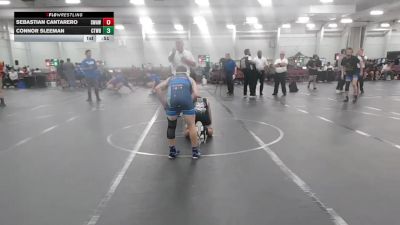 98 lbs Round 5 (10 Team) - Connor Sleeman, CHWHALE Blue vs Sebastian Cantarero, Savage WA White