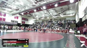 130 lbs 7th Place Match - Isabella Martinez, Millikan vs Josephine Wiener, Harvard Westlake