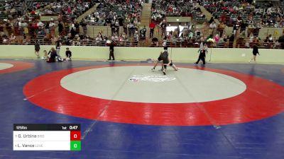 125 lbs Consi Of 8 #2 - Gabriel Urbina, Bison Takedown Wrestling Club vs Logan Vance, Level Up Wrestling Center