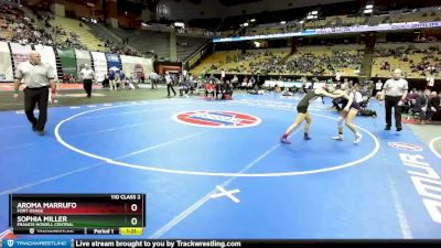 110 Class 2 lbs Semifinal - Sophia Miller, Francis Howell Central vs Aroma Marrufo, Fort Osage