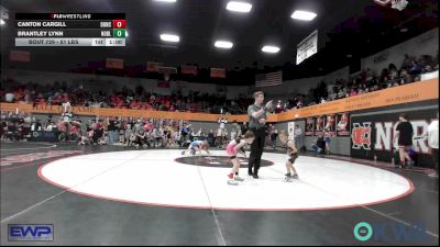 37 lbs Rr Rnd 2 - Canton Cargill, Duncan Demon Wrestling vs Brantley Lynn, Noble Takedown Club