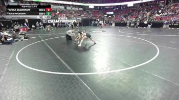 Girls 126 lbs Champ. Round 1 - Kya Krueger, West Allis Nathan Hale-Girls vs Erika Sleznikow, Marshfield Girls