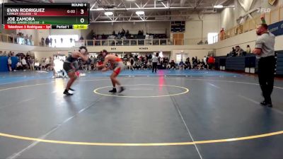 141 lbs Round 4 (6 Team) - Joe Zamora, Otero Junior College vs Evan Rodriguez, Cowley College