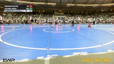 110 lbs Consi Of 8 #2 - Emerson McCain, Gentry Youth Wrestling vs Collena Sabol, Ringgold Wrestling