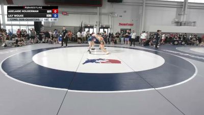 170 lbs Cons. Sub-quarters - Adelaide Holderman, Michigan Premier vs Lily Wolke, Red Cobra Wrestling Academy