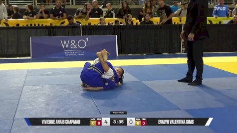 Evalyn Valentina Sims vs Vivienne Anais Chapman 2025 Pan Kids Jiu-Jitsu IBJJF Championship