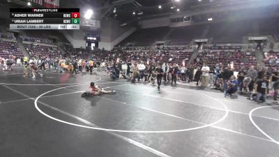 80 lbs Cons. Quarters - Asher Warner, Bear Cave Wrestling Club vs Uriah Lambert, Bear Cave Wrestling Club