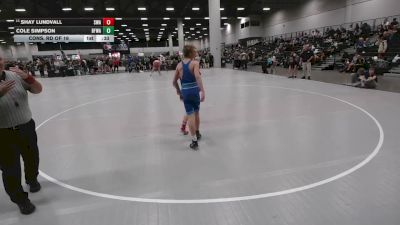 100 lbs Cons. Rd Of 16 - Cole Simpson, Black Fox Wrestling Academy vs Shay Lundvall, Sebolt Wrestling Academy
