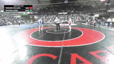 Boys 4A 132 lbs Cons. Semi - Brennen Williams, South Kitsap vs Jackson Losee, Graham-Kapowsin