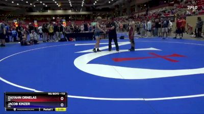 113 lbs Quarterfinal - Zaiyahn Ornelas, NE vs Jacob Kinzer, OK