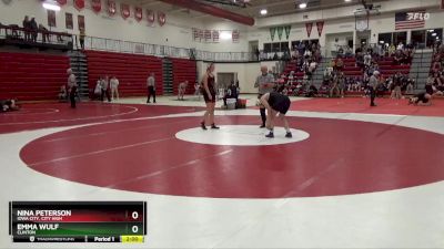 145 lbs Quarterfinal - Emma Wulf, Clinton vs Nina Peterson, Iowa City, City High