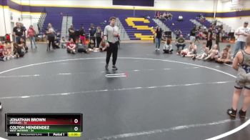 70 lbs Round 3 (6 Team) - Colton Mendendez, West Wateree vs Jonathan Brown, Grizzlies