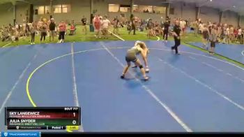 112 lbs Round 3 - Sky Langewicz, Michigan Revolution Wrestling vs Julia Snyder, Roughneck Wrestling Club