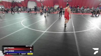 187 lbs Round 2 - Jack Praska, ND vs Zeke Lehrke, WI