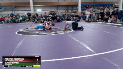 138 lbs Cons. Round 2 - Preston Andersen, Sublime Wrestling Academy vs Evan Dirmann, BSD Beasts