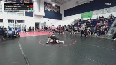 110 lbs Champ. Round 1 - Makenzie White, Trabuco Hills vs Madeline Martinez, Menifee Wrestling Club
