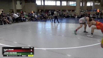 157 lbs Cons. Round 1 - James Escobar, Central Illinois Academy Of Wr vs Clay Crane, UFM