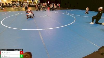 5th - 6th grade - 82 Cons. Round 5 - Colton Vogel, Western Dubuque Wrestling Club vs Lane Sass, Viking Wrestling Club (IA)