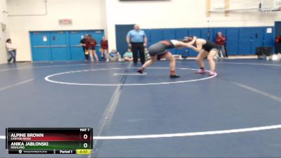 126 lbs Cons. Round 4 - Alpine Brown, Canyon Ridge vs Anika Jablonski, Highland