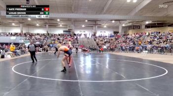 AA 165 lbs Champ. Round 1 - Logan Brown, Kirkwood High School vs Nate Freeman, Franklin High School