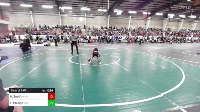 43 lbs Consi Of 8 #1 - Aubrey Smith, Montrose Elite vs Logan Phillips, Rise Above WC