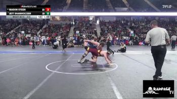 215 lbs 5th Place Match - Jett Shanholtzer, Girard Matside vs Mason Steen, Mill Valley