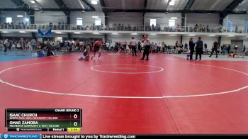 141 lbs Champ. Round 2 - Omar Zamora, Rochester Community & Tech. College vs Isaac Church, North Iowa Area Community College
