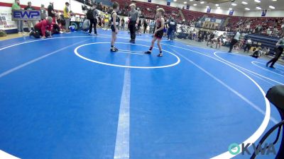 61 lbs Consi Of 4 - Aiden Oliver, Weatherford Youth Wrestling vs Logan Keck, Marlow Outlaws
