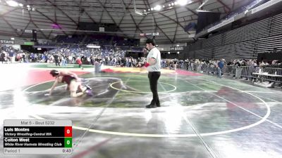 120 lbs Quarters - Luis Montes, Victory Wrestling-Central WA vs Colton West, White River Hornets Wrestling Club