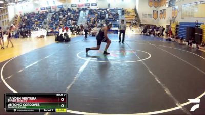 190 Blue Round 3 - JAIYDEN VENTURA, Cypress Creek H S vs Antonio Cordoves, Southwest Miami