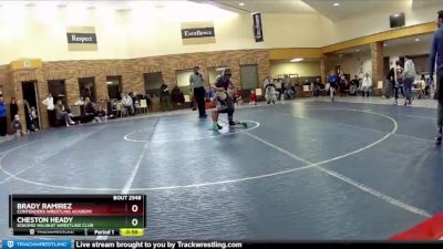 82 lbs Quarterfinal - Cheston Heady, Kokomo Wildkat Wrestling Club vs Brady Ramirez, Contenders Wrestling Academy