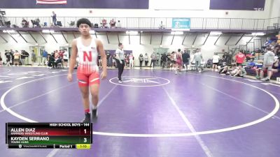 144 lbs Champ. Round 1 - Allen Diaz, Hammers Wrestling Club vs Kayden Serrano, Young Guns