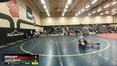126D Round 1 - Tanner Freeman, Campbell County vs Jordan Niles, Huntley Project